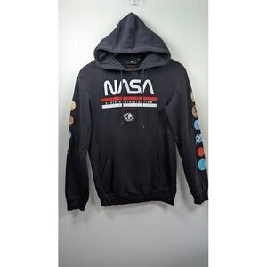 NASA Hoodie Men's Size Small Unisex Planets Graphic AOP Logo Pullover Casual